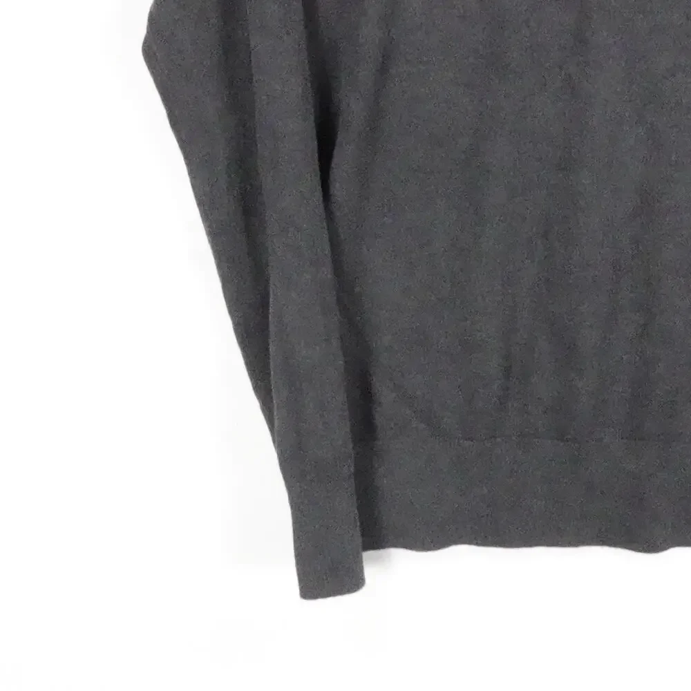 Banana Republic Sweater Men Large Gray Silk Cashmere Crewneck Luxury Knit Casual